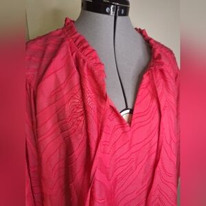 Vince Camuto Pink Textured Tunic Top Size XL